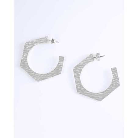 LANI hoops | Shaped and textured earrings - moon