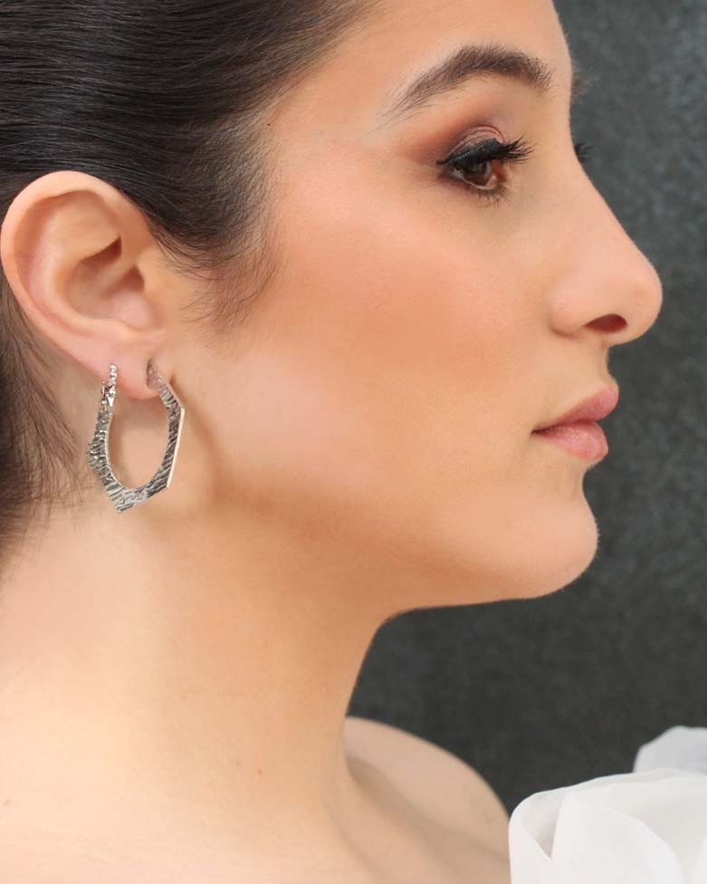 Aros LANI | Pendientes con forma y textura - moon