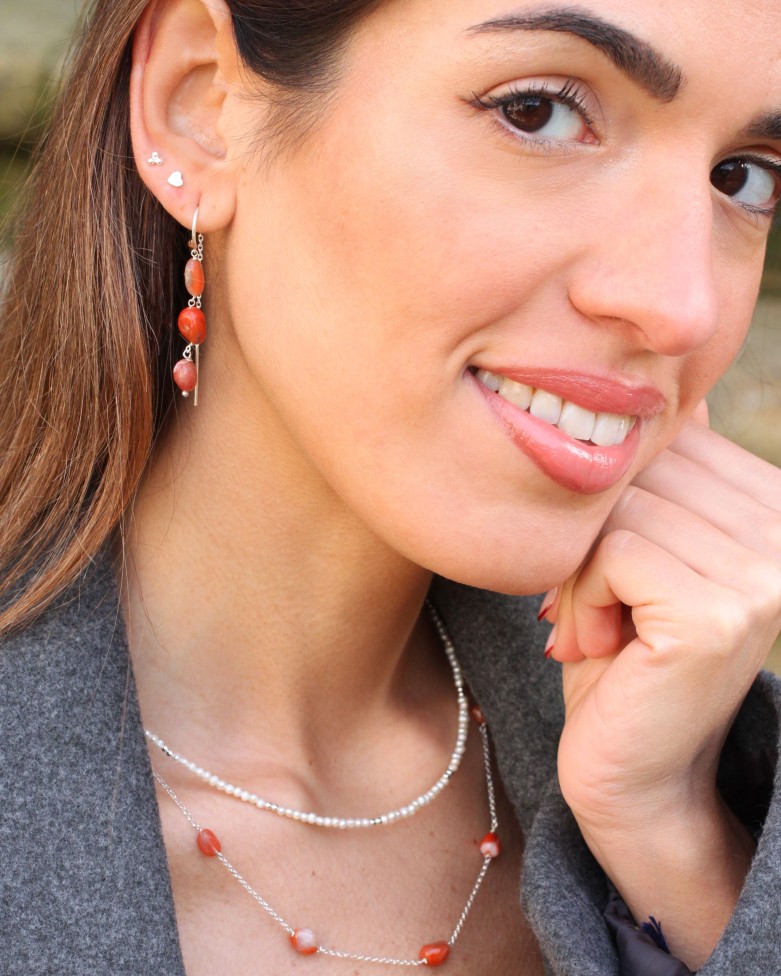 Collar CHAKRA perlas | Gargantilla de perlas en plata - moon