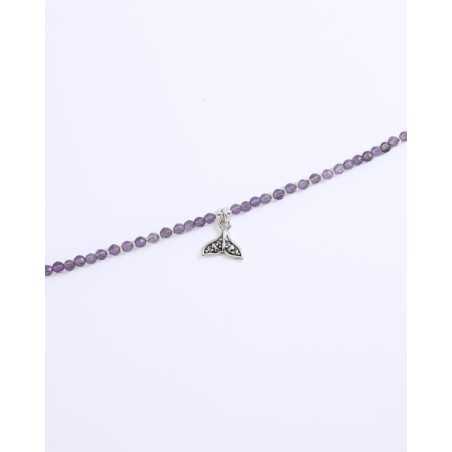 MOANA Anklet | Anklet bracelet with stones and pendant - moon