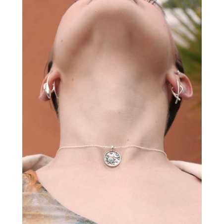 SELISE necklace | In silver and decorated with moon, sun and stars - moon