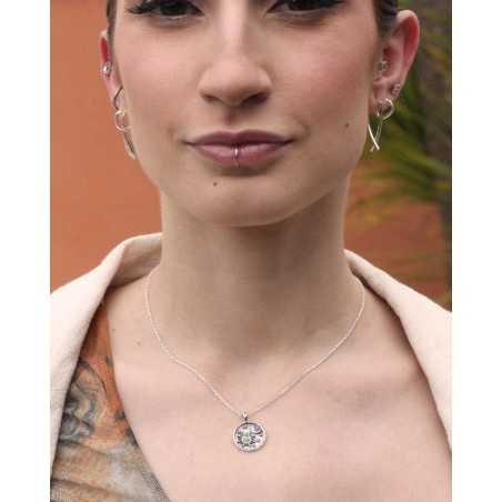 SELISE necklace | In silver and decorated with moon, sun and stars - moon