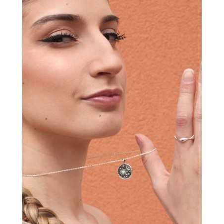 SELISE necklace | In silver and decorated with moon, sun and stars - moon