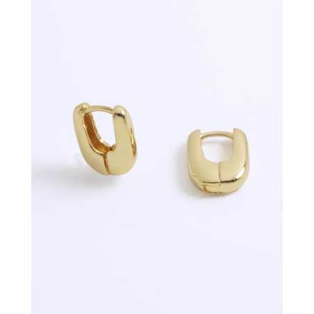 GARIP hoops | Small and thick silver earrings - moon