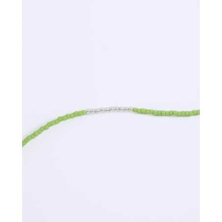 Itemu Anklet | In silver and green stones - moon