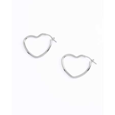 Hoops HEART Mini | Heart Shaped Hoop Earrings - MOON