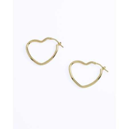 Aros HEART mini gold | Heart Hoops for Woman - moon