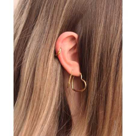 Aros HEART mini gold | Heart Hoops for Woman - moon