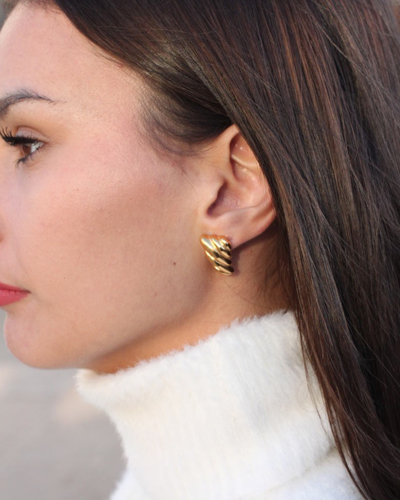 Pendientes DUNE oro | Pendientes cómodos y sofisticados - moon