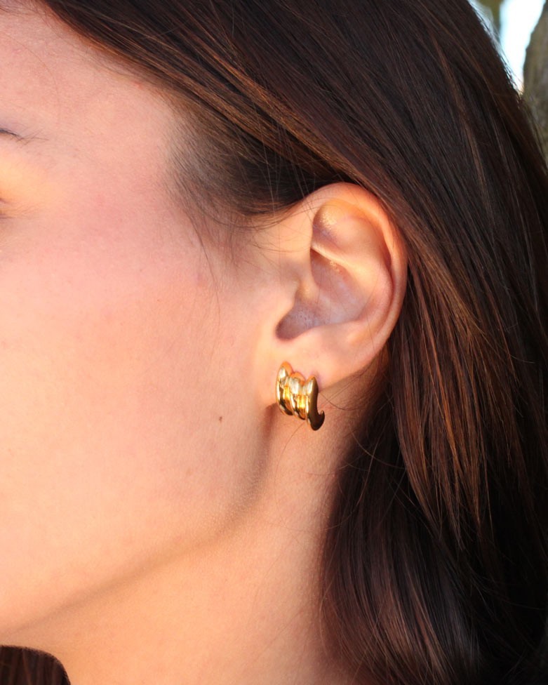 Pendientes KANON oro | Pendientes cómodos para mujer en plata - moon