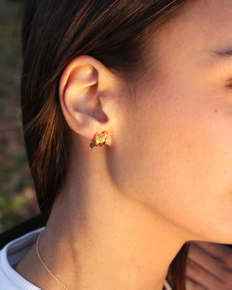 Pendientes KANON mini oro | Dorados delicados y cómodos - moon