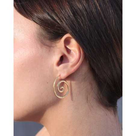 HAWA gold earrings | Modern Spiral | High Quality Jewelry - moon