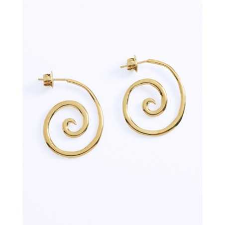 HAWA gold earrings | Modern Spiral | High Quality Jewelry - moon