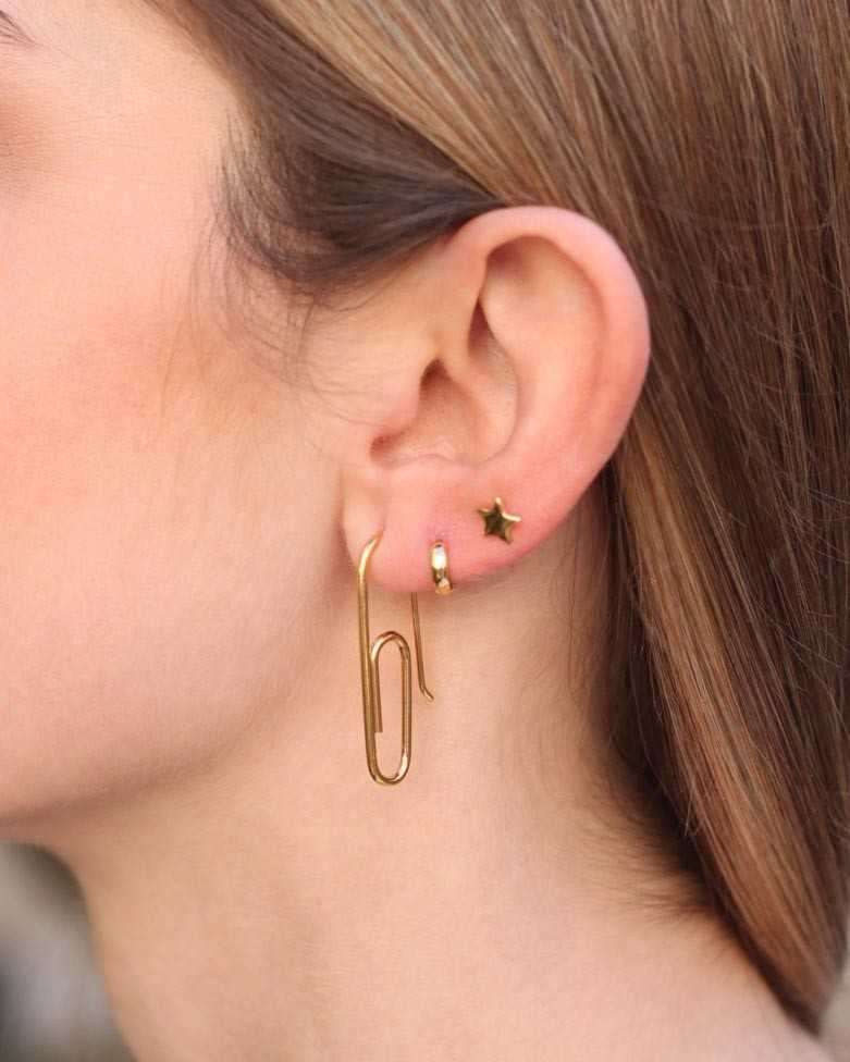 HOPU gold earrings | Original gold earrings for women - moon