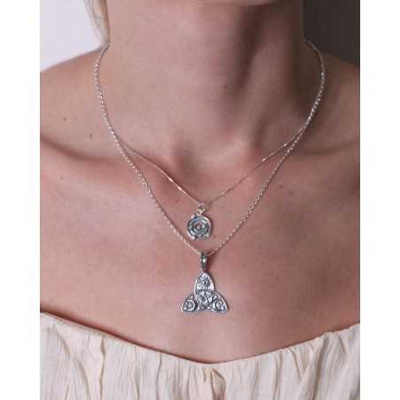 KULLI necklace | In Silver with Celtic Knot, Stars, Sun and Moon | moon