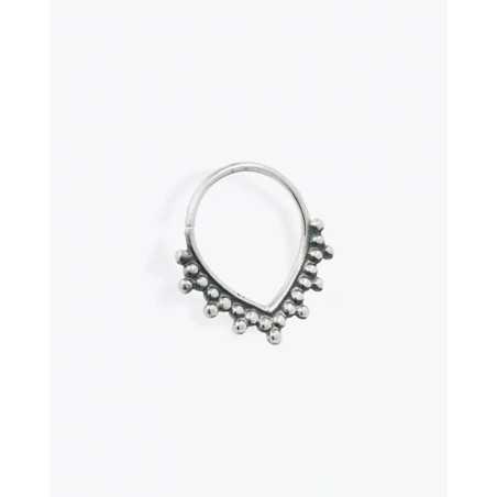 YMIR earrings | Women's silver earrings tribal style septum - moon