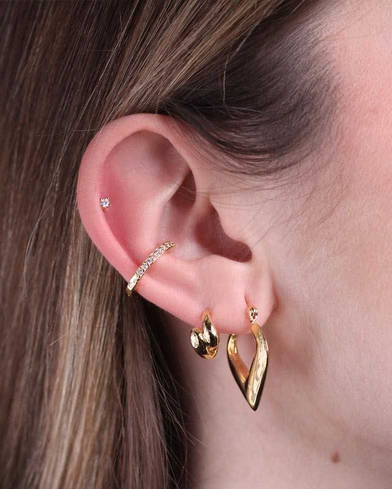 Pendientes SUOKO Oro | Aros Gruesos Chunky Plata - moon