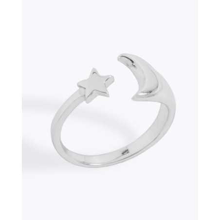 SULU ring | 925 Silver Ring with Star and Moon - moon