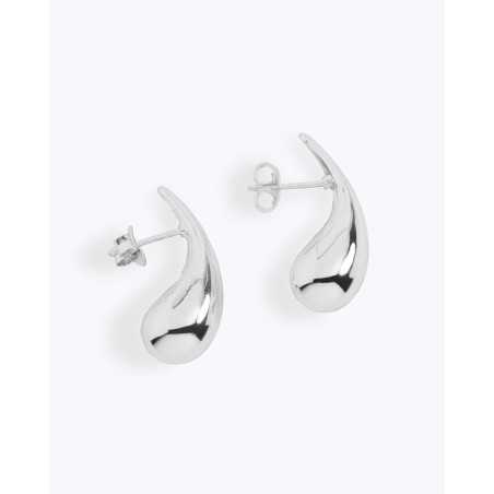 LESK Earrings | 925 Sterling Silver Teardrop Earrings - Moon