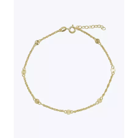 SHIM Anklet | 925 Sterling Silver Single Chain Anklet - Moon