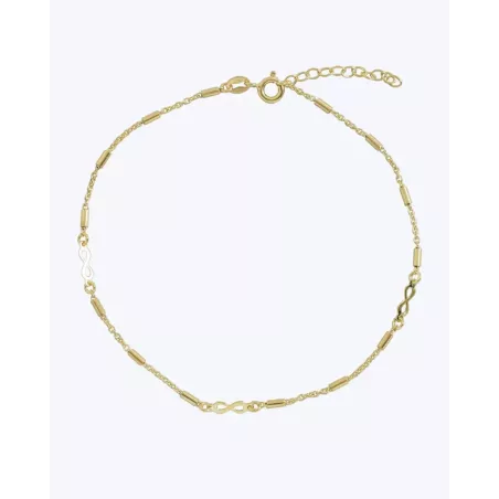 DUNO Anklet | Simple and Elegant 925 Silver and Gold-Plated Moon Anklet