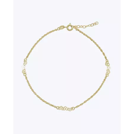 DUJI Anklet | 925 Silver Anklet with Modern Heart Design - Moon