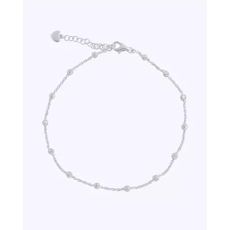 Tobillera Bolas | Pulsera Tobillera con bolitas diamantadas - moon