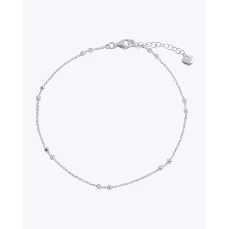 Tobillera Bolitas Doble | Pulsera Tobillera bolitas facetadas - moon