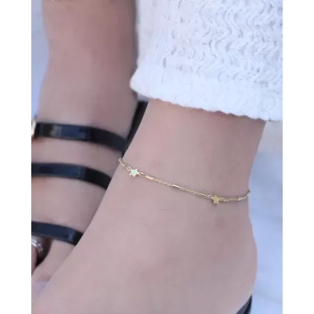 KONNU Anklet | 925 Sterling Silver Anklet with Stars – Moon