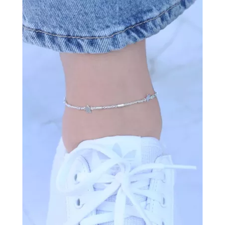 KONNU Anklet | 925 Sterling Silver Anklet with Stars – Moon