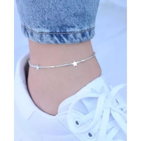KONNU Anklet | 925 Sterling Silver Anklet with Stars – Moon