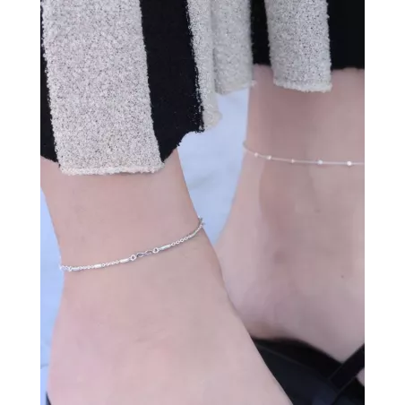 DUNO Anklet | Simple and Elegant 925 Silver and Gold-Plated Moon Anklet
