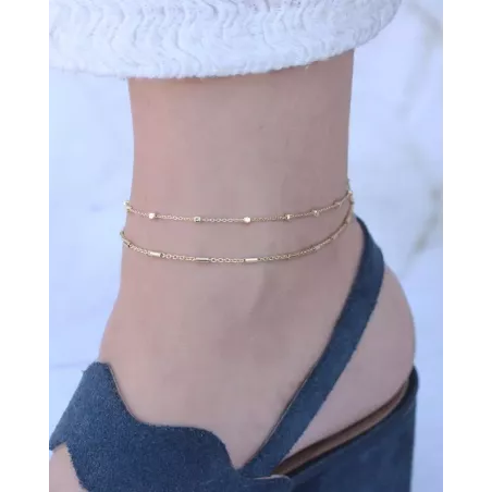 DUNO Anklet | Simple and Elegant 925 Silver and Gold-Plated Anklet - moonb