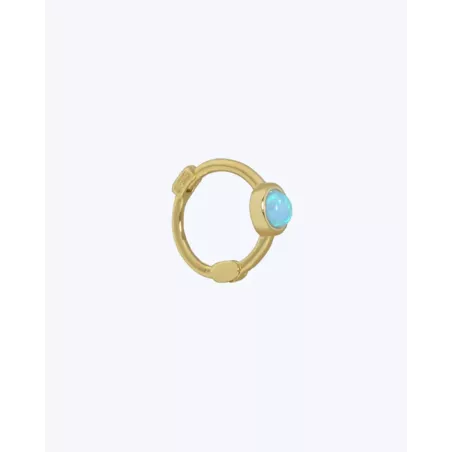 TATLI gold earring | small loose hoop in gold-plated silver - moon