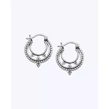 NINA Earrings | Small Boho-Style Hoops - Moon