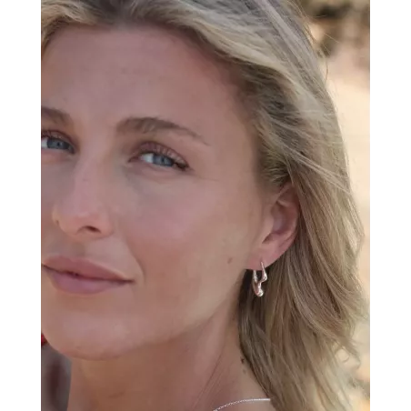 ORLA Earrings | Silver with a modern design and comfortable clasp - Moon