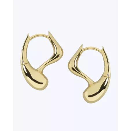ORLA Gold Earrings | Modern, original design and click closure - moon