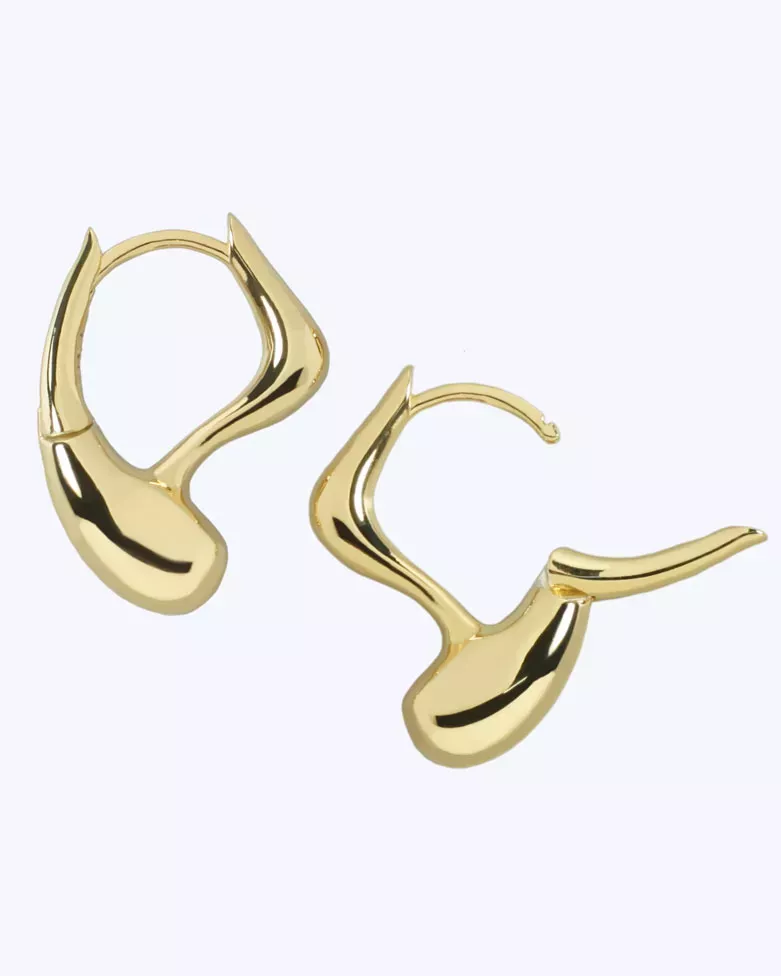 Pendientes ORLA Oro | Modernos diseño original y cierre clic - moon