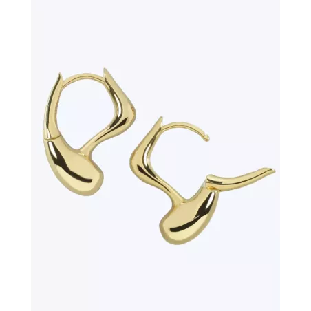 ORLA Gold Earrings | Modern, original design and click closure - moon