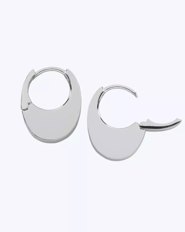 Pendientes SORA | Aros pequeños en plata de ley minimalistas - moon