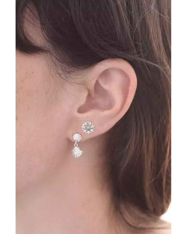 Pendientes DAGAT | Joya única con forma de concha en plata - moon