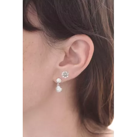 Pendientes DAGAT | Joya única con forma de concha en plata - moon