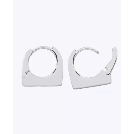 Pendientes KEVA | Aros rectangulares de plata 925 - moon