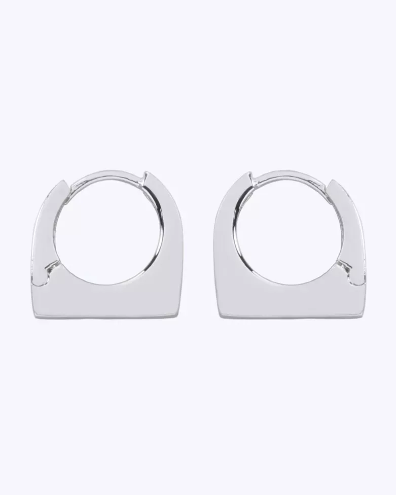 Pendientes KEVA | Aros rectangulares de plata 925 - moon