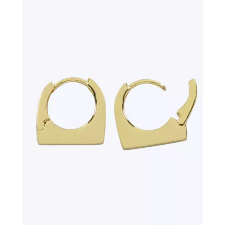 Pendientes KEVA Oro | Aros rectangulares plata dorada - moon