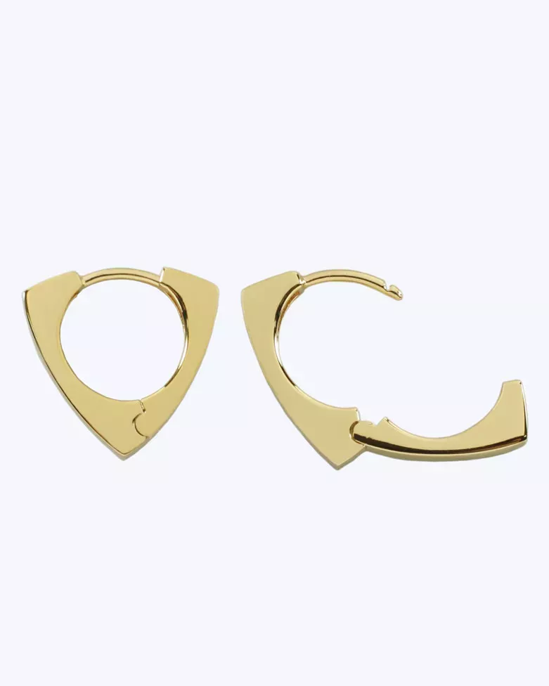 Pendientes TALA Oro | Aros dorados geométricos medianos – moon