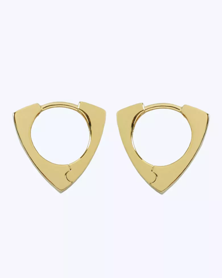 Pendientes TALA Oro | Aros dorados geométricos medianos – moon