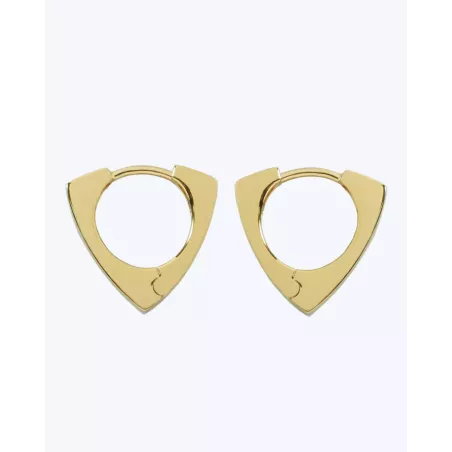 TALA Gold Earrings | Medium Geometric Gold Hoops – Moon