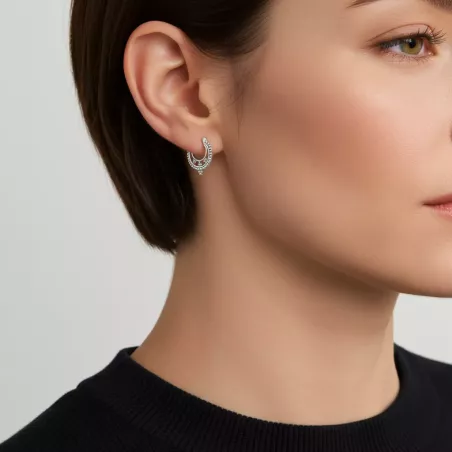 Pendientes NINA | Aros estilo boho de tamaño pequeño - moon