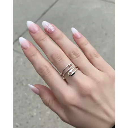 Anillo HINMA | Forma de Imperdible de plata de ley 925 - moon